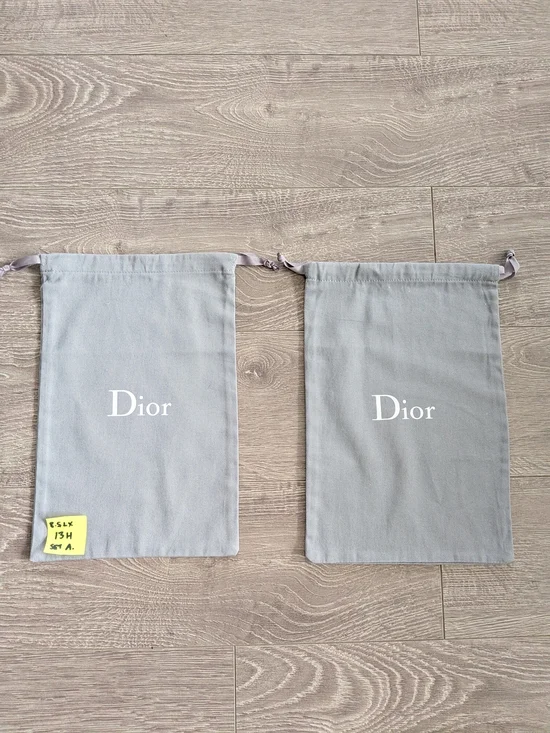 Dior Gray Drawstring Pouch Set - Picture 2 of 11